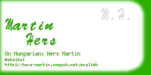 martin hers business card